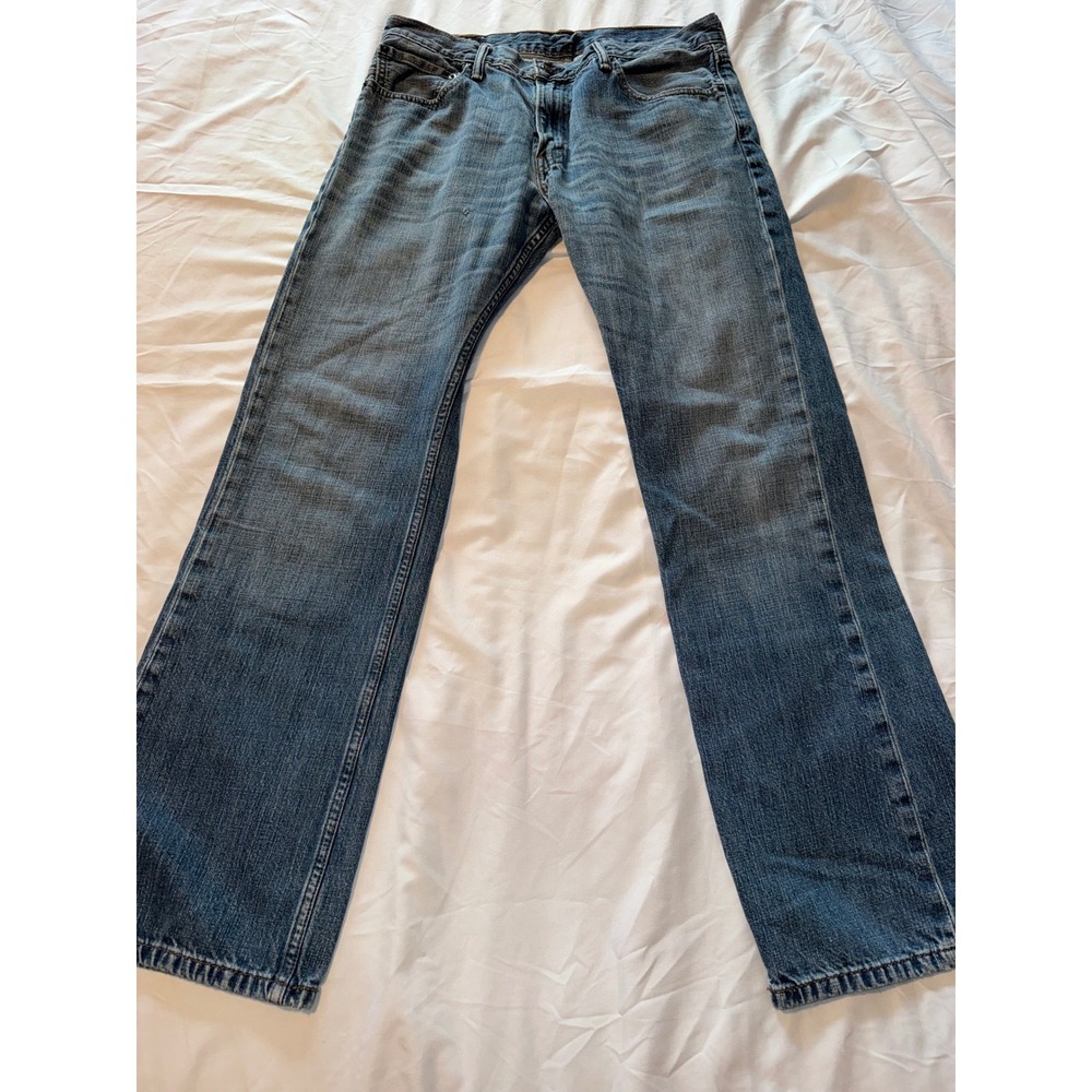 Levis 527 Slim Bootcut Jeans Mens 34x32 Medium Wash Denim Blue Pants 527-0495